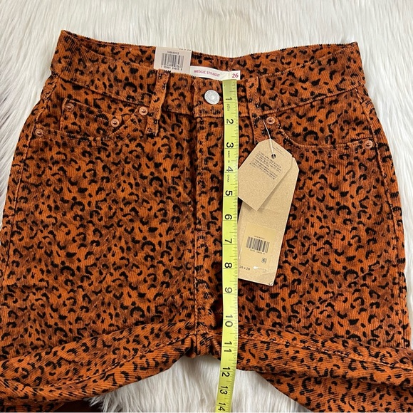 Levi's Size 26 Leopard Ginger Corduroy Wedgie Straight Pants‎ - Picture 5 of 11